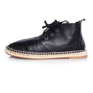 Balenciaga leren espadrille met vetersluiting
