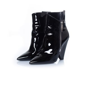 Saint Laurent Zwarte lakleren niki laarzen