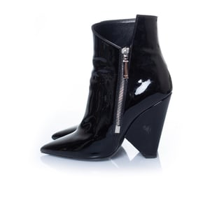 Saint Laurent Zwarte lakleren niki laarzen