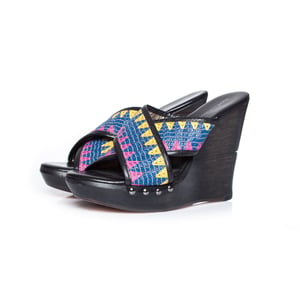 Diane von Furstenberg Etnische platform wedges.