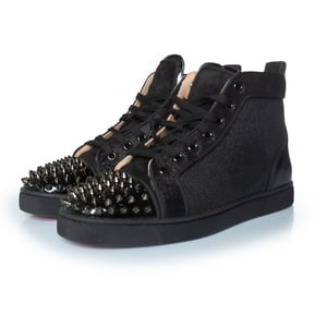 Christian Louboutin glitter high top spike sneakers