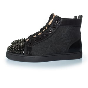 Christian Louboutin glitter high top spike sneakers