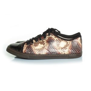 Lanvin python sneakers met lakleren neus