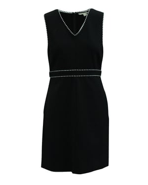 Zwarte Jurk met V-hals Detail