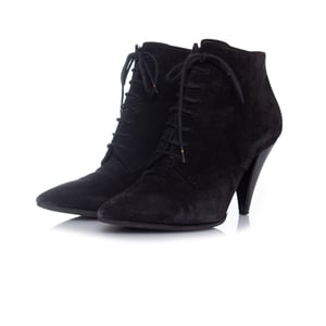Saint Laurent Suède veter enkellaarsjes