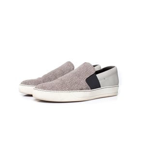 Lanvin leren instapsneakers in grijs.