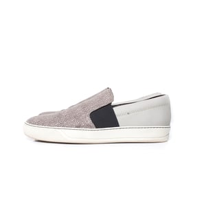 Lanvin leren instapsneakers in grijs.
