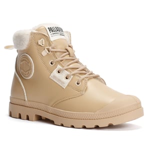 Palladium Pampa HI Snow Warm Leren Vrouwen Beige Laarzen
