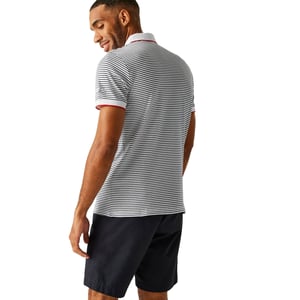 Regatta Heren Tiver Gestreept Poloshirt (Wit, Marine)