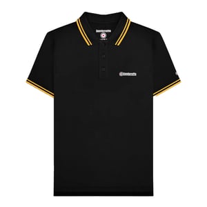 Lambretta Heren Tipped Big & Tall Poloshirt (Zwart/Goud)
