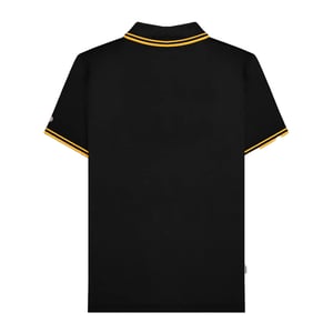 Lambretta Heren Tipped Big & Tall Poloshirt (Zwart/Goud)