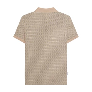 Lambretta Heren Geometrische Cirkel Grote & Lange Polo Shirt (Stone)