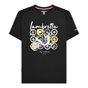 Lambretta Heren Scooter Brand Big & Tall T-Shirt (Zwart)