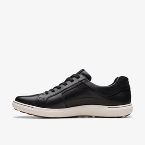Mapstone Lace Black Leather Sneakers