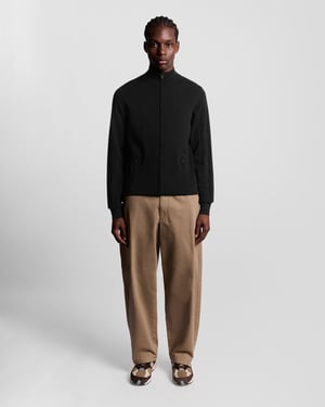 Lyle & Scott Mesh Logo gebreide trainingsjas - Wit