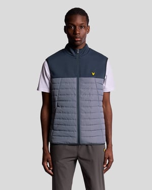 Lyle & Scott Sports Hybrid Fleece Gilet - Blauw