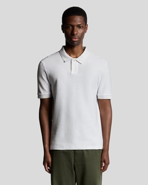 Jacquard Dobby Gebreide Polo Shirt