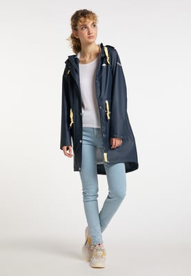Schmuddelwedda Mackintosh incus Dames marine wit