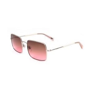 Vierkante Zonnebril Met Gradient Roze Lenzen