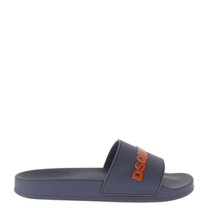 Rubberen slippers met logo