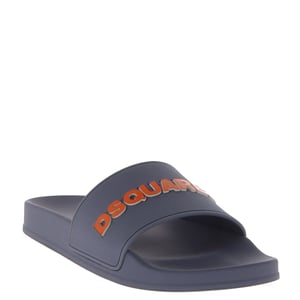 Rubberen slippers met logo