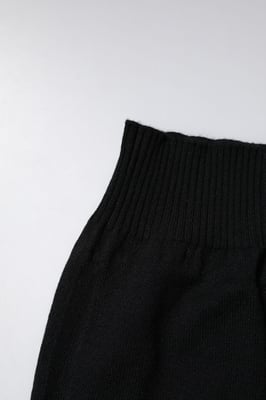 Zwarte Kasjmier Gebreide Neckerwarmer Foulard Sjaal