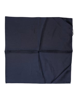 Donkerblauwe Zijde Vierkante Mannen Foulard Sjaal