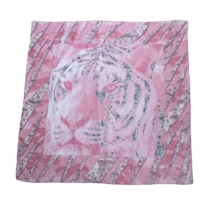 Cartier sjaal met diamant- en jaguarprint in roze
