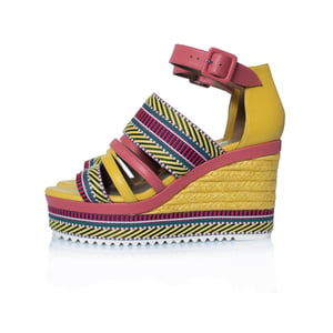 Hermes Ines leren sandalen met sleehak