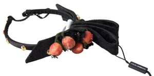 Zwart met een multicolor vijgenfruit kristallen tiara diadeem haarband