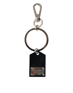 Zwarte Sint Glas Plaque DG Logo Metalen Sleutelhanger Sleutelhanger