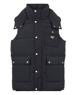 Nylon Puffer Vest Gothic Plein