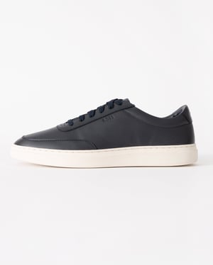 Heren Casual Leren Sneakers in Donkerblauw