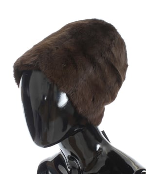 Dolce & Gabbana Luxe Bruine Wezelbont Dames Beanie