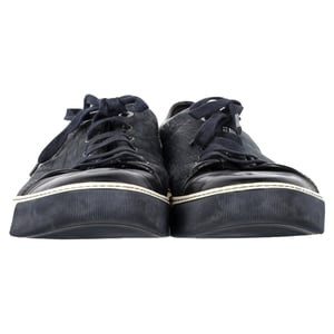 Lanvin DBB1 Croc-Embossed Sneakers in marineblauw leer