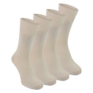 4 Paar Heren Bamboe Sensorische Sokken - Zachte Naadloze Comfort Sokken voor de Hele Dag