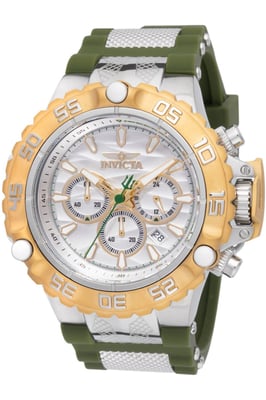 Invicta Subaqua - Poseidon 48554 Heren Horloge - Quartz Uurwerk - Roestvrij Staal met zilveren Wijzerplaat - 55mm