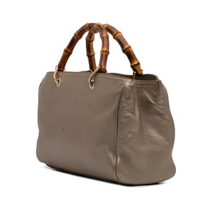 Bamboe Shopper Leren Tote