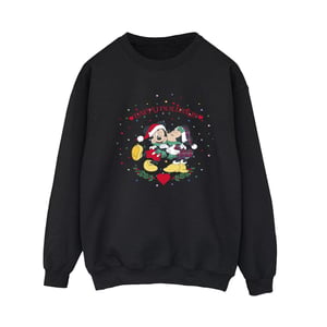 Disney Dames/Dames Mickey Mouse Mickey Minnie Kerstmis Sweatshirt (Zwart)