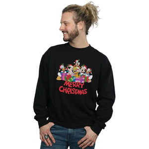 Disney Heren Mickey Mouse en vrienden Kerstmis Sweatshirt (Zwart)