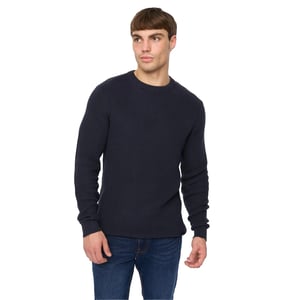 Crosshatch Heren Jampster Gebreid Sweatshirt met Ronde Hals (Marine)