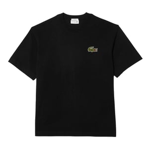 Lacoste Heren Zwaar Katoen Oversized T-shirt (Zwart)