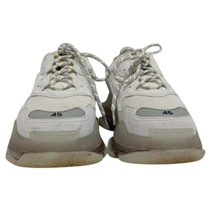 Balenciaga Triple S Doorzichtige Zolen Sneakers in Witte Polyester