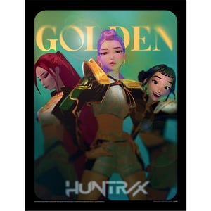 K-Pop Demon Hunters Gouden ingelijste poster (Veelkleurig)