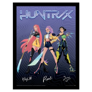 K-Pop Demon Hunters Huntrix Handtekening Ingelijste Poster (Veelkleurig)