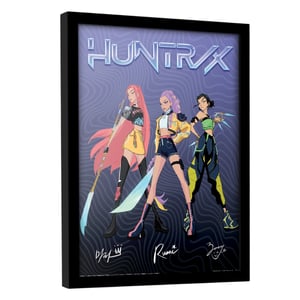 K-Pop Demon Hunters Huntrix Handtekening Ingelijste Poster (Veelkleurig)