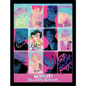 K-Pop Demon Hunters Licht en donker ingelijste poster (Veelkleurig)