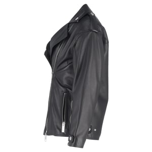 Burberry Stonefield Pocketdetail Bikerjack in Zwart Leer