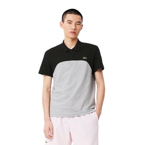 Lacoste Herenpoloshirt met kleurblok (Grijs)