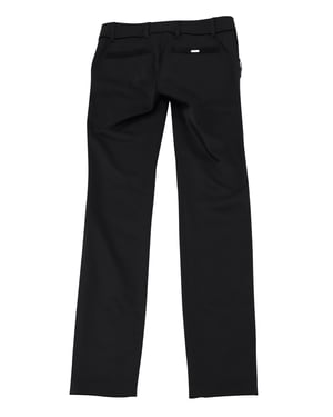 Gucci Zwarte Broek met Zilveren Ritsdetail in Zwarte Nylon
